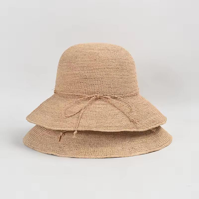 Summer New Webbing Wide Brim Flat Top Raffia Straw Boater Hat Female National Style False Sunshade Straw Hats for Boaters
