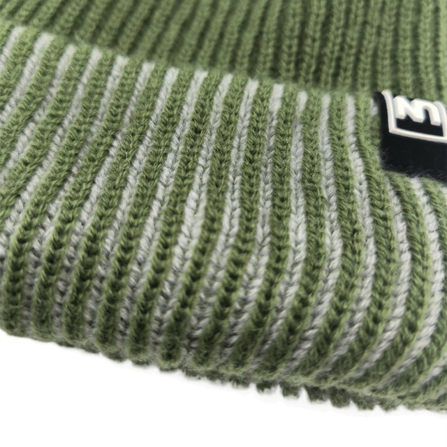 Wholesale Custom Unisex Fisherman Chunky Thick Wool/Cotton/Acrylic Soft Flipped Hexagonal Plain Warm Winter Football Knit Hat Beanie for Kids Adults