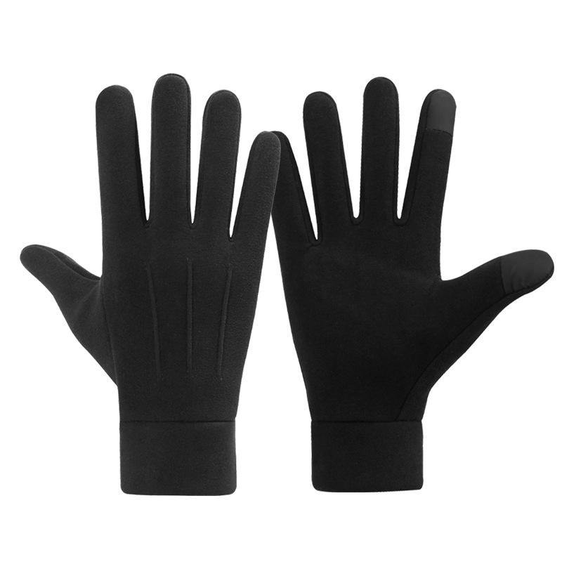 Ozero Custom Logo Touch Screen Men Extra Cold Winter Weather Warm Driving Cycling Running Skiing Fleece Gloves