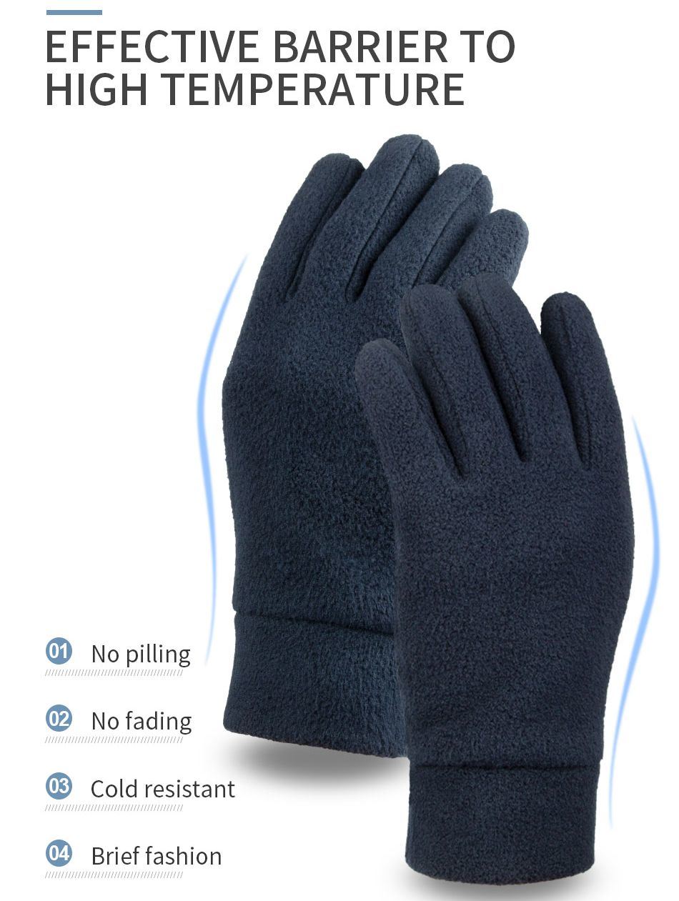 Ozero Custom Logo Touch Screen Men Extra Cold Winter Weather Warm Driving Cycling Running Skiing Fleece Gloves