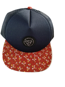 High Quality Mens Printed Embroidery Patch Suede 6 Panel Structured Mesh Trucker Hat Custom