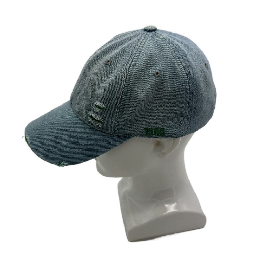 OEM Custom High Quality 5 Panel Structured Embroidery Logo Curved Brim Quick Dry Blue Nylon Snap Back Rope Baseball Cap Hat