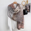 Top Sale Spring Summer Lightweight Cotton Viscose Long Scarf Floral Printing Beach Long Scarf Wrap