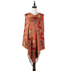 Custom Pashmina Scarf Winter Shawl Jacquard Woven Soft Peacock Pattern Pashmina Scarf for Woman