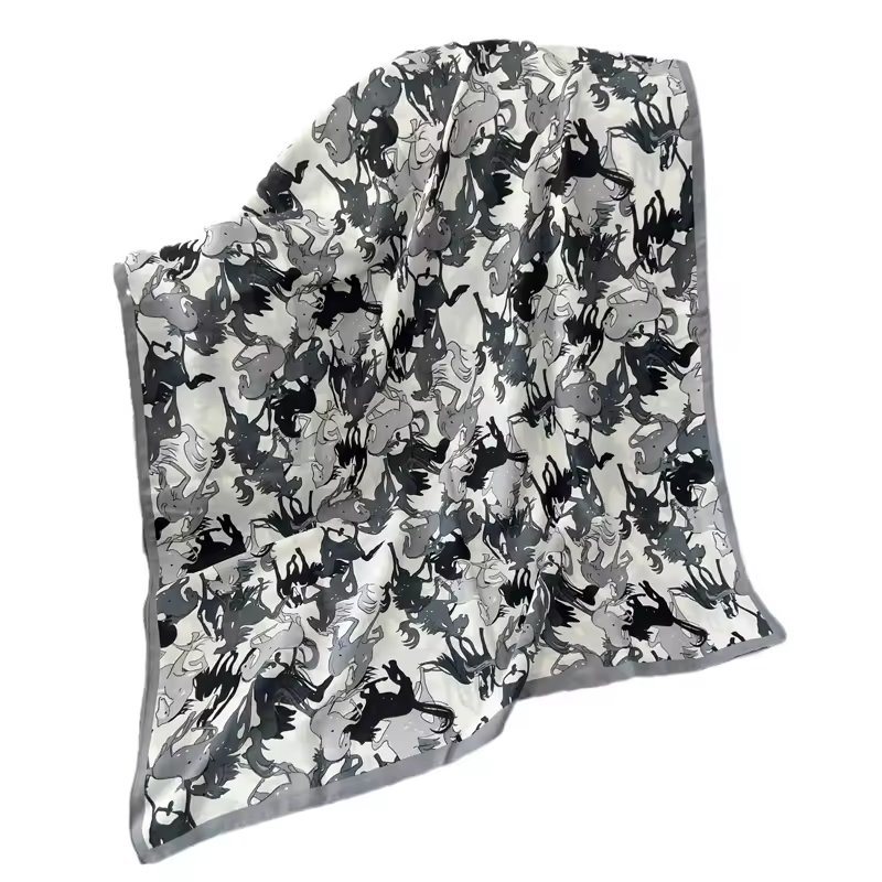 Wholesale Custom Design Soft Scarves Stoles Ladies Long Scarf Hijabs Luxury Designer Brand Printed Long Scarf