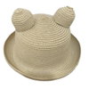 Wholesale Buy Bulk Available Stock Summer Sun Beach 2 Color Stripe Cat Ear Cute Baby Toddler Kids Paper Straw Hat
