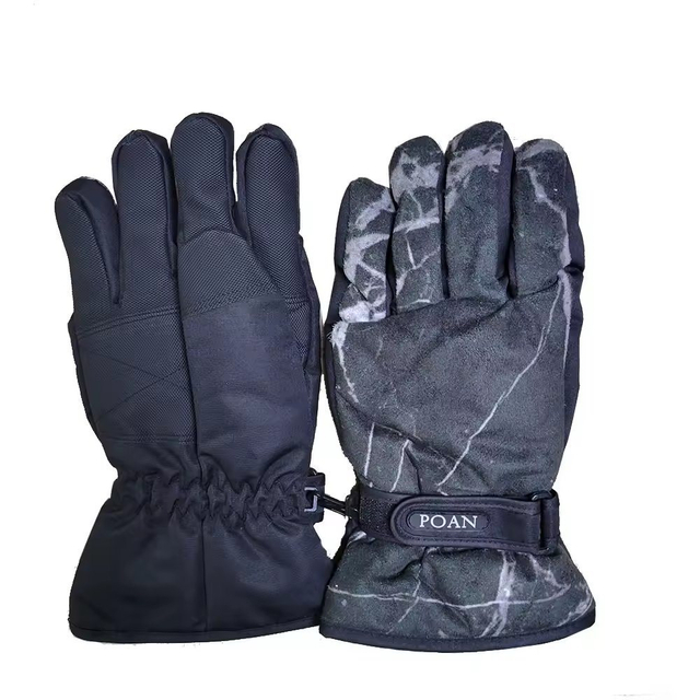 Custom Rubber Label Ski Gloves Man High Quality Winter Ski Gloves Wholesales Gloves Head Ski Fleece Inside