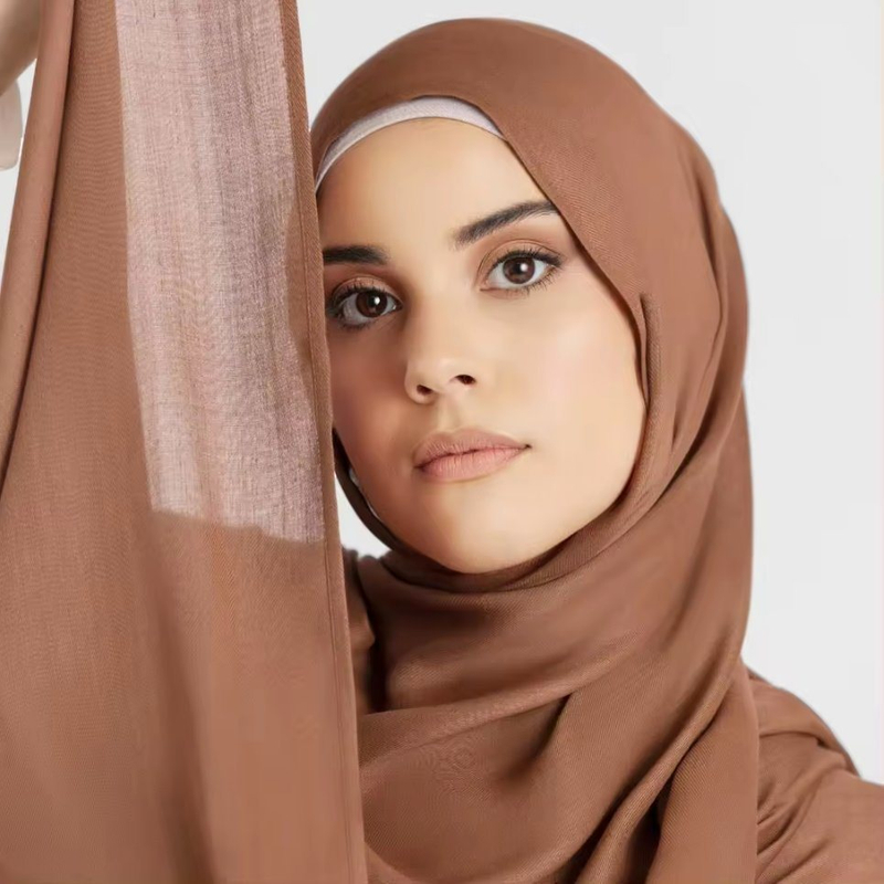 Hot Selling Bamboo Woven Luxury Modal Viscose Hijab Double Stitching Soft Warmer Light Weight Scarf for Winter