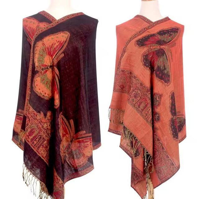 Pashmina Shawl Soft Elegant Fashion Viscose Good Quality Jacquard Woven Wrap Scarf Custom Pashmina Scarf