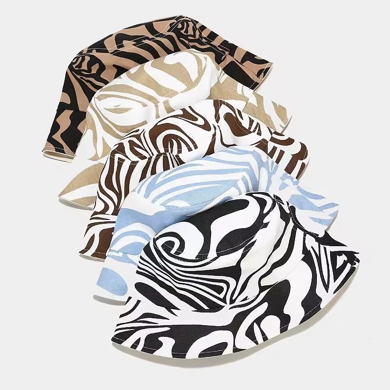 Design Brand Checked Brown Cooling Bucket Cap Hat Adjustable String Covers Fisherman Waterproof Rain Hat Rainy Cap for Women