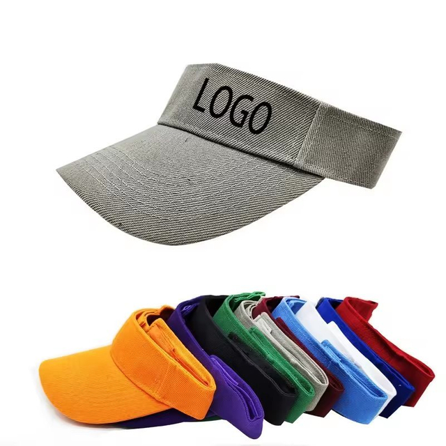 Factory Wholesale Custom Women Logo Sun Visor Cap Sports Visor Face Mask Hat Advertising
