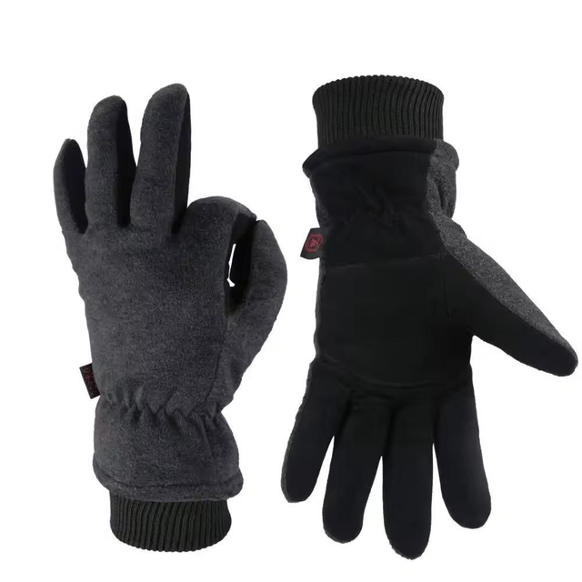 Sport Warm Motorcycle Cycling Ski Touch Screen Leather Cold Winter Fleece Thermal Waterproof Hand Gloves