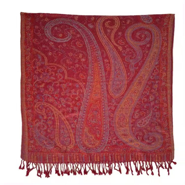 Custom Pashmina Scarf Elegant Ethnic Soft High Quality Jacquard Woven Shawl Scarf for Woman