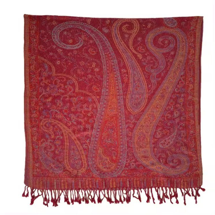 Custom Pashmina Scarf Elegant Ethnic Soft High Quality Jacquard Woven Shawl Scarf for Woman