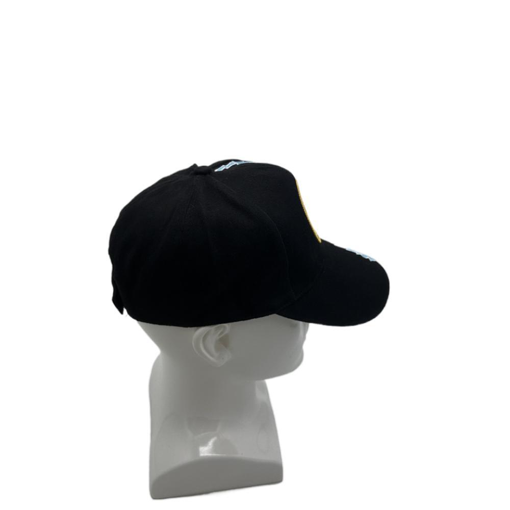 Promotional Custom Logo 5 Panel Structured Custom Embroidery Cap Tow Tone Black Blue Baseball Hats Caps