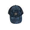 Custom Byzance Stitch Embroidery Logo 5 Panel Striped Baseball Caps with Plaid Fabric Golf Trucker Hat