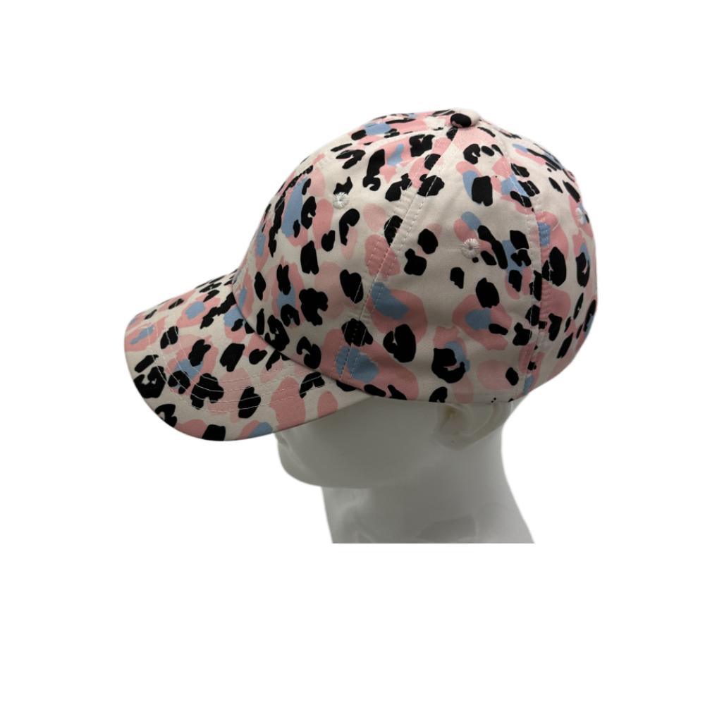 Custom 5-Panel Curved Brim Structured Baseball Cap Printed Front Panel & Embroidered Logos-Made by Cap Manufacturer