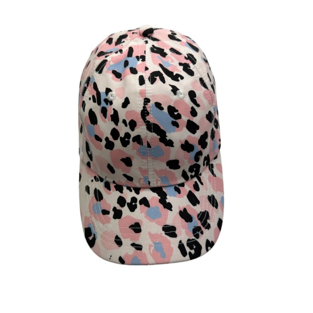 Custom 5-Panel Curved Brim Structured Baseball Cap Printed Front Panel & Embroidered Logos-Made by Cap Manufacturer