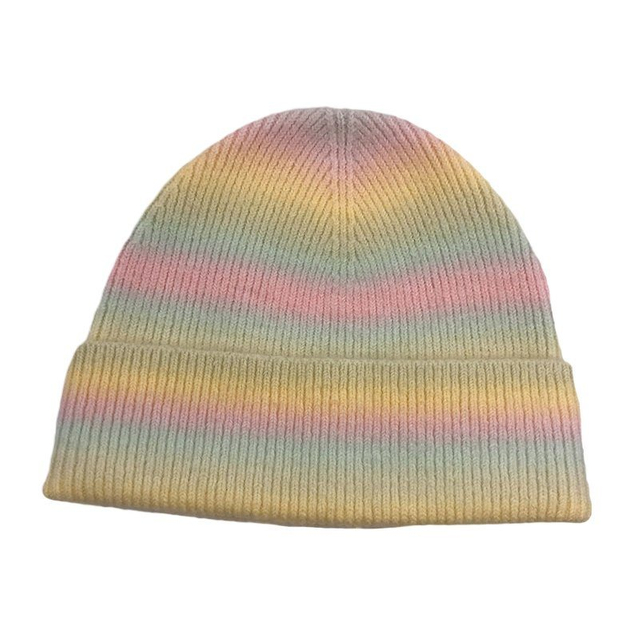 Skully Beanie Hat Luxury Fluffy Winter Long Wool Cashmere Knit Beanie Wholesale Ribbed Striped with Custom Logo Unisex Men Women