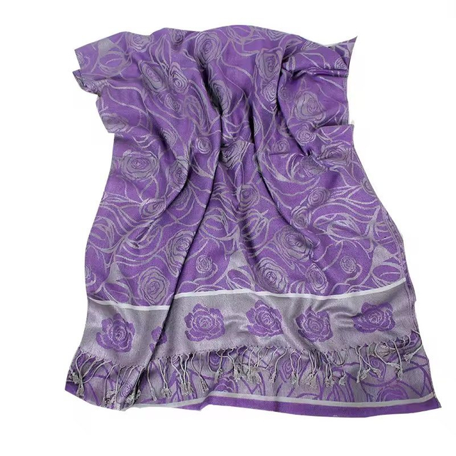 Custom Pashmina Scarf for Woman Jacquard Woven Scarf Shawl Soft Wrap Elegant Ethnic Good Quality Pashmina