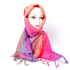 Solid Color Ethnic Soft 100% Viscose Pashmina Shawl Scarf Woven Jacquard Custom Pashmina Shawl Scarf