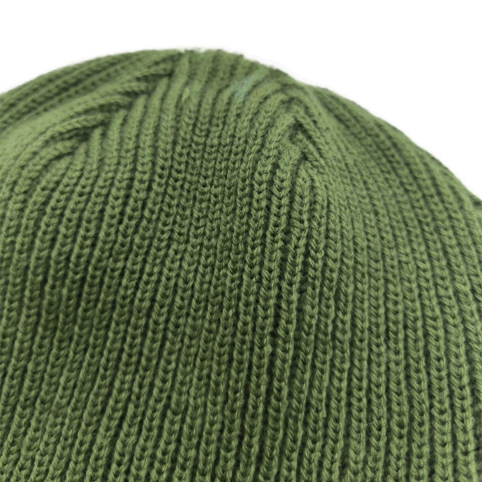 Wholesale Custom Unisex Fisherman Chunky Thick Wool/Cotton/Acrylic Soft Flipped Hexagonal Plain Warm Winter Football Knit Hat Beanie for Kids Adults