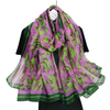 Custom New Spring and Autumn Beach Hijab Shawls Wraps Female Designer Floral Printed Luxury Satin Silk Scarf