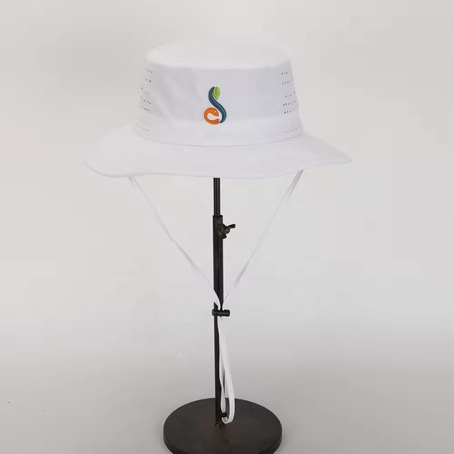 Custom Logo Men Women High Quality Quick Dry Cotton Waterproof Safari Beach Cap, Fisherman Wide Brim String Bucket Hat