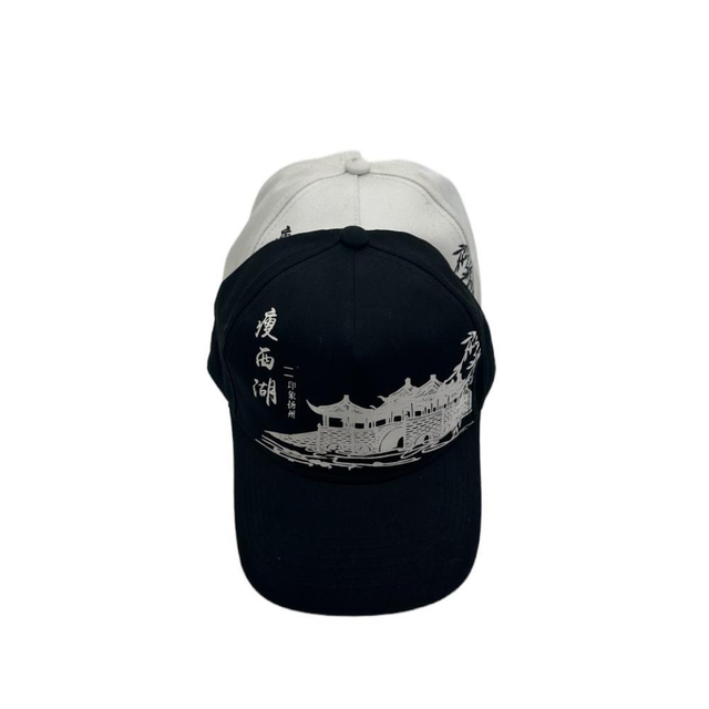 Wholesale Custom Rubber Patch Logo 6 Panel Blue Polyester Performance Sport Hat Curved Brim Gorras Laser Cut Hole Baseball Cap