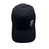 Custom 6 Panel Baseball Cap Mesh Material PU Hot Sales Cap Metal Chapter Adjustable Sports Golf Black Hat Adult Sports Cap