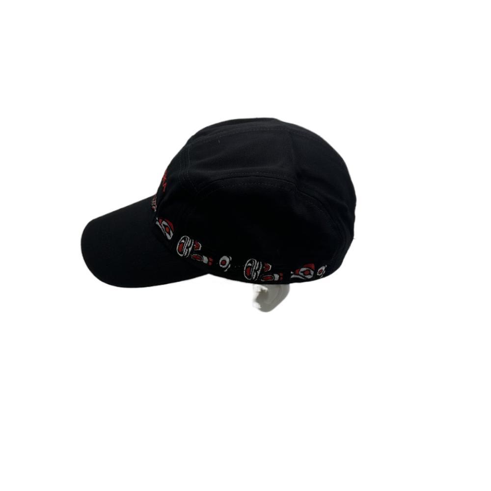 Personalized Cap Custom Embroidery Logo Two Tone Color Baseball Hat, 5 Panel Fashion Sports Cap Black Cotton Baseball Hats