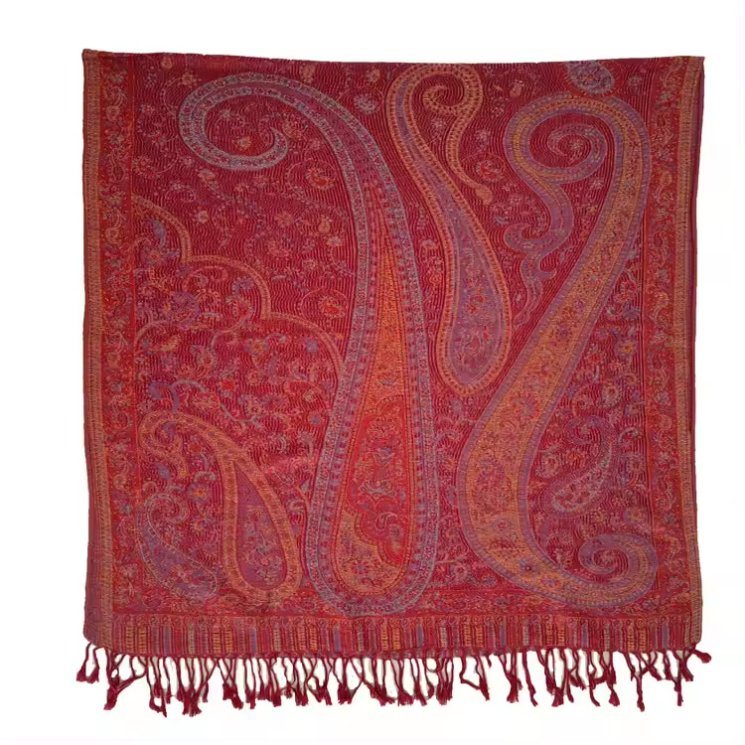 Winter Pashmina Scarf Woven Jacquard Soft Ethnic Classic Tassel Custom Pashmina Scarf for Woman