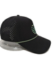 Wholesale Custom 5 Panel Polyester Structured Screen Print Logo Sport Hat Laser Cut Hole Perforated Quick Dry Baseball Cap