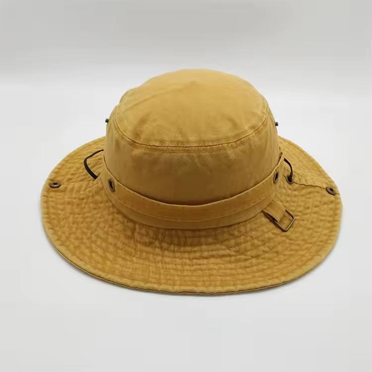 Design Brand Checked Brown Cooling Bucket Cap Hat Adjustable String Covers Fisherman Waterproof Rain Hat Rainy Cap for Women