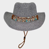 Women′s Summer Outing Beach Sun Hat Block Breathable Wind Rope Visor Men Panama Straw Hats Beach