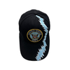 Promotional Custom Logo 5 Panel Structured Custom Embroidery Cap Tow Tone Black Blue Baseball Hats Caps