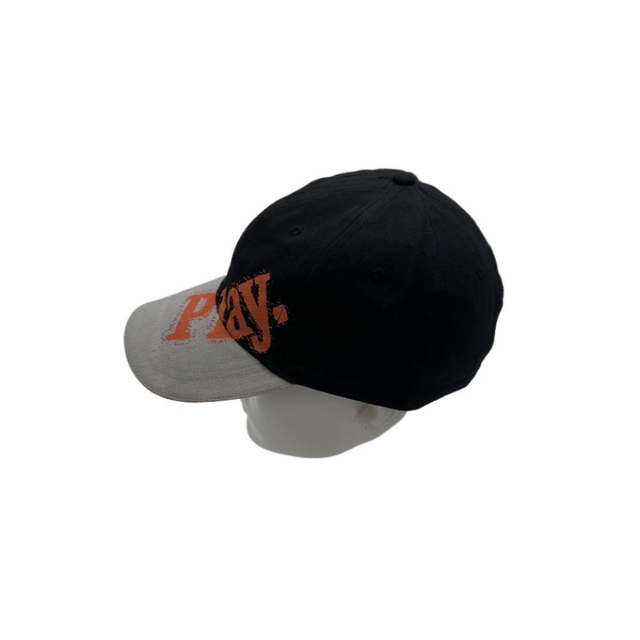 Personalized Cap Custom Embroidery Logo Two Tone Color Baseball Hat, 5 Panel Fashion Sports Cap Black Cotton Baseball Hats