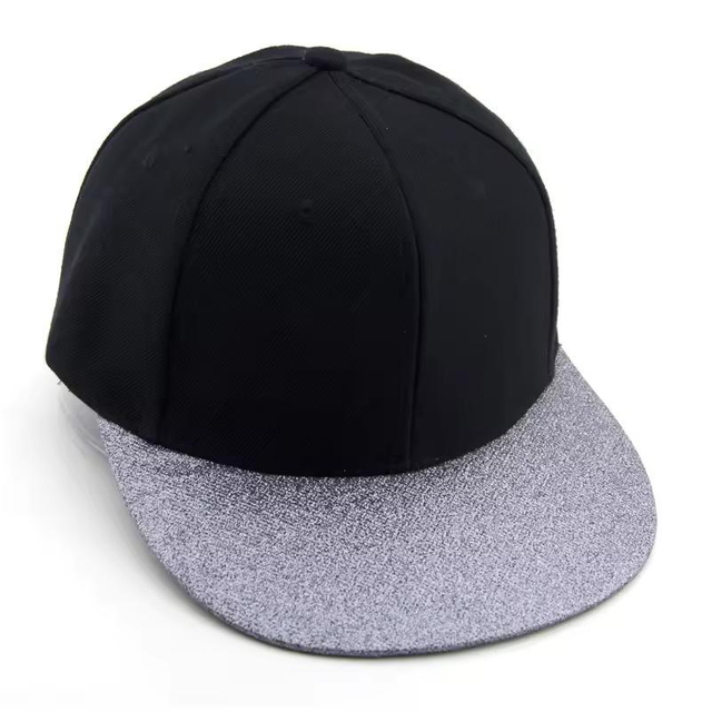 6 Panel Snapback Blank Gorras Black High Quality Custom Embroidery Flat Brim Snapback Cap Snapback Hip Hop Cap Hat