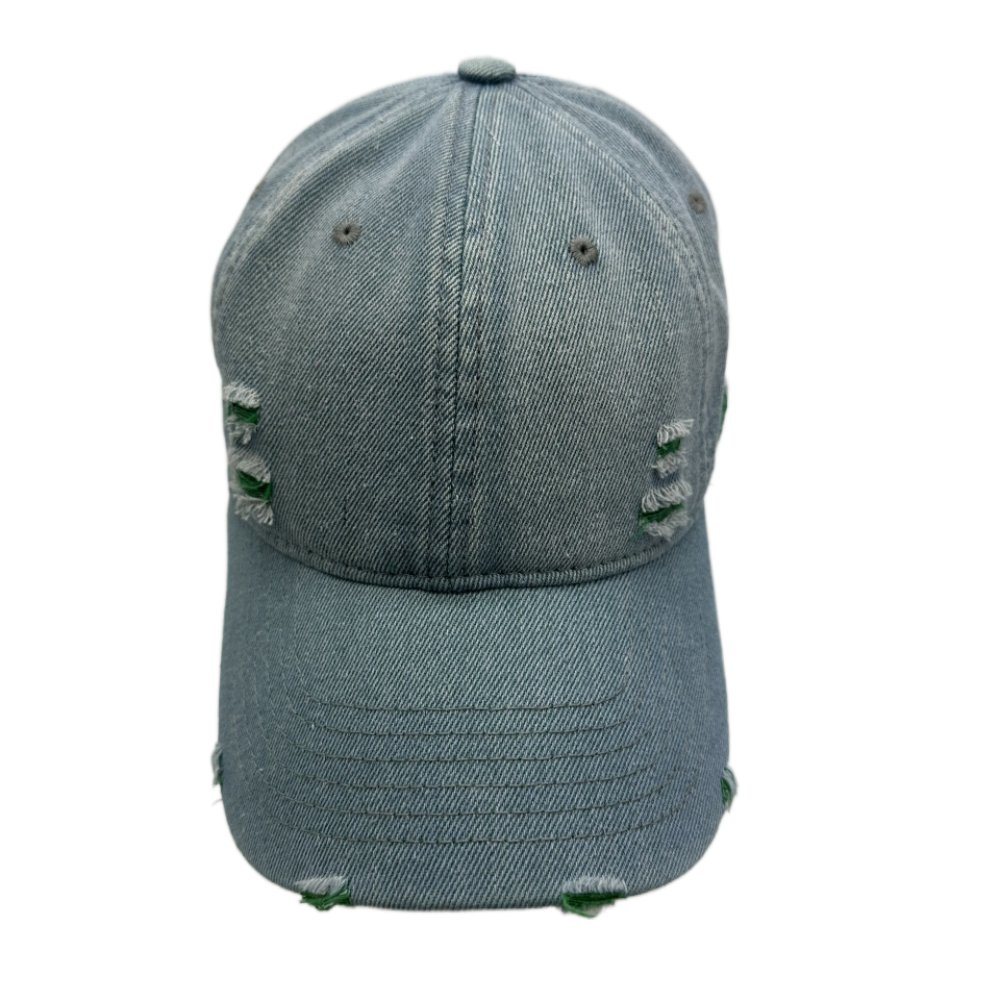 OEM Custom High Quality 5 Panel Structured Embroidery Logo Curved Brim Quick Dry Blue Nylon Snap Back Rope Baseball Cap Hat