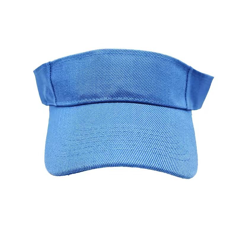 2024 New Wholesale Light Blue Visor Beach Adjustable Sun Cap Visor Hats Outdoor Athletics