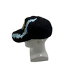Promotional Custom Logo 5 Panel Structured Custom Embroidery Cap Tow Tone Black Blue Baseball Hats Caps